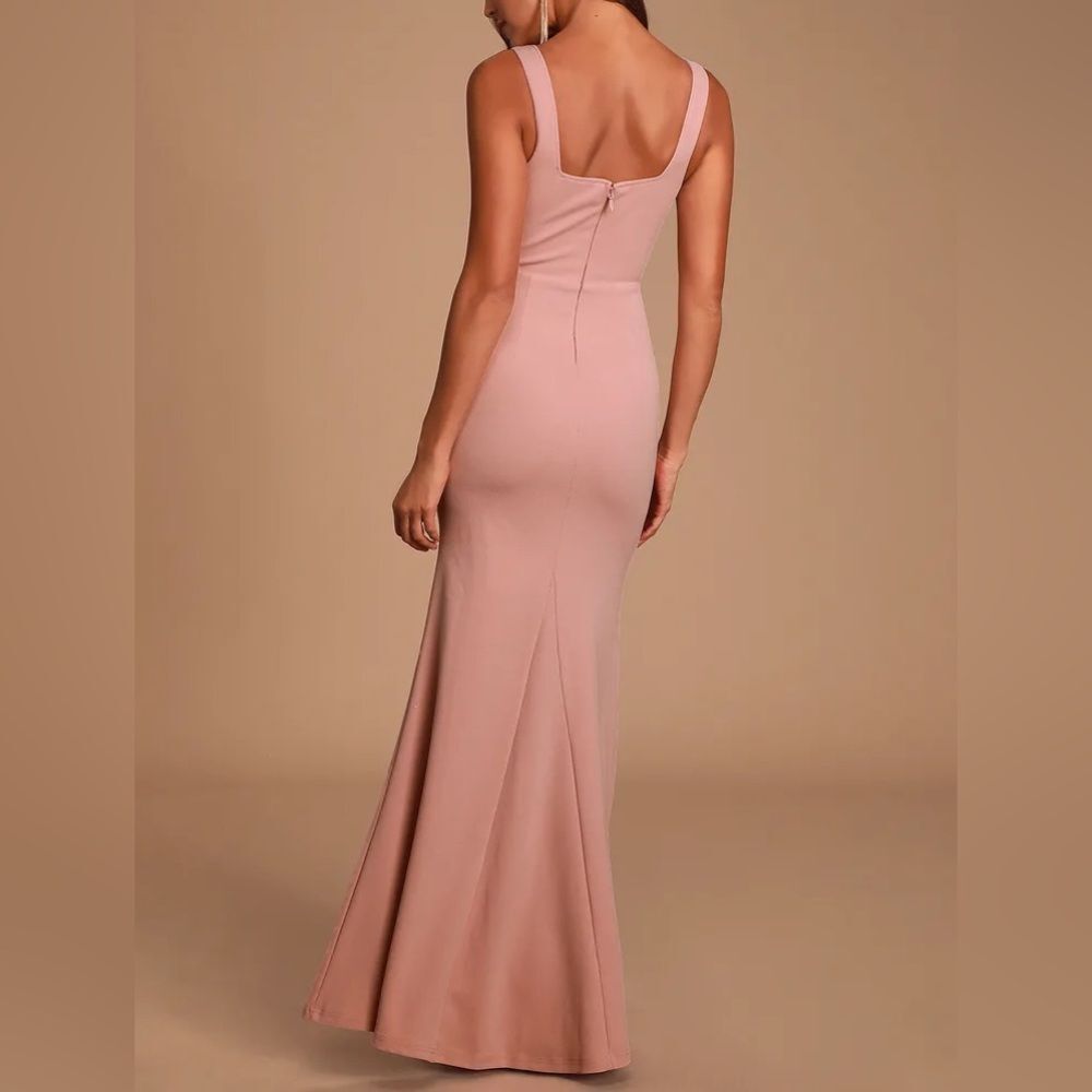 Lulu's Sweetest Thing Mauve Pink Maxi Dress XL - Picture 3 of 12